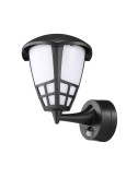 Aplique led con sensor crepuscular y movimiento 15 w 1200 lm 4000 k luz día, negro, 21,6 x 16 x 24,7 mm
