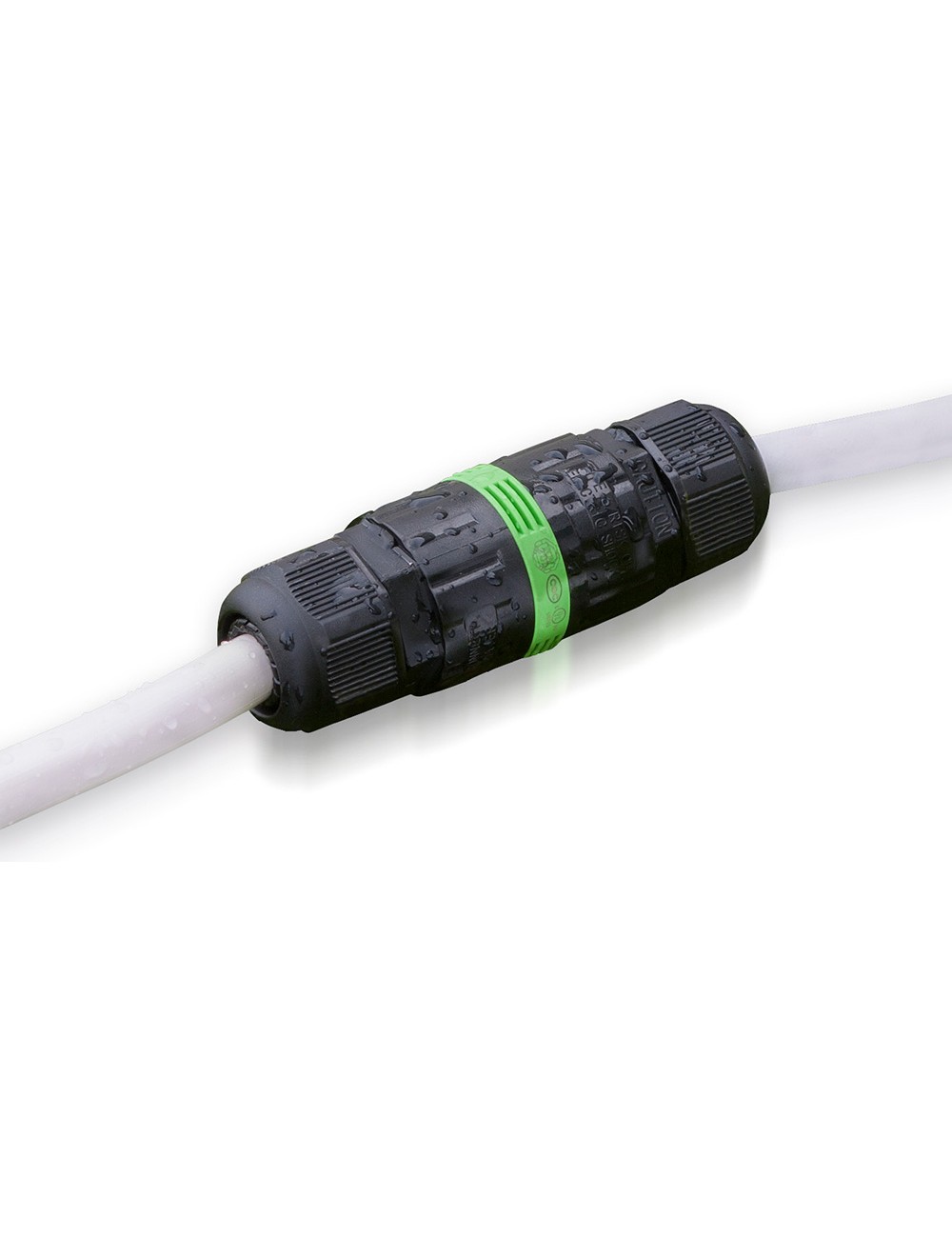 Conector estanco ip68 lineal 2 polos + tierra