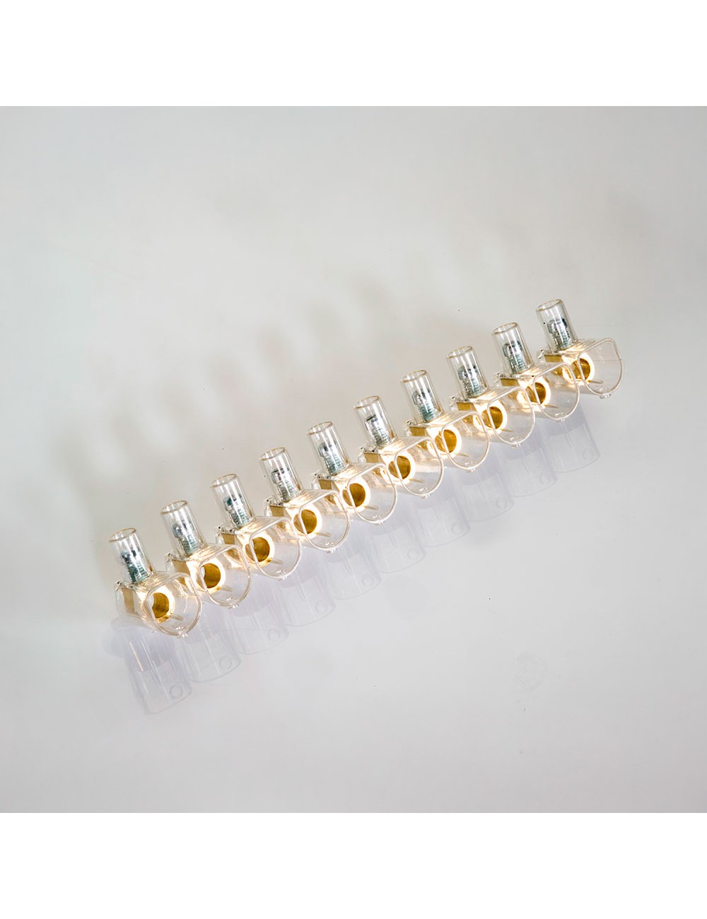 Regleta ciega transparente 10 polos 6 mm