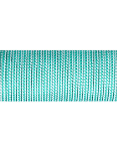 Cordón trenzada polipropileno verde / blanco, calibre 4,5 mm x 25 m