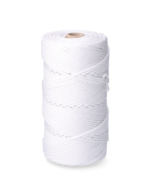 Cordón trenzado polipropileno blanco, calibre 5 mm x 200 m