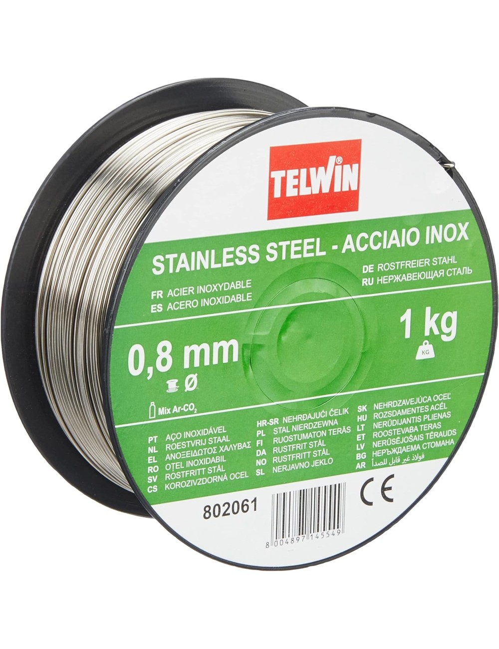 BOBINA HILO ACERO INOX. Ø0.8 - 1kg Acero inoxidable