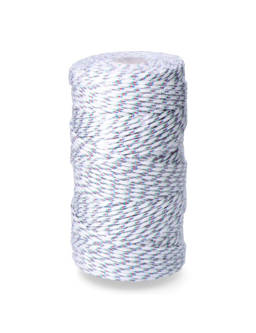 Cordón trenzado polipropileno tricolor, calibre 5 mm x 200 m