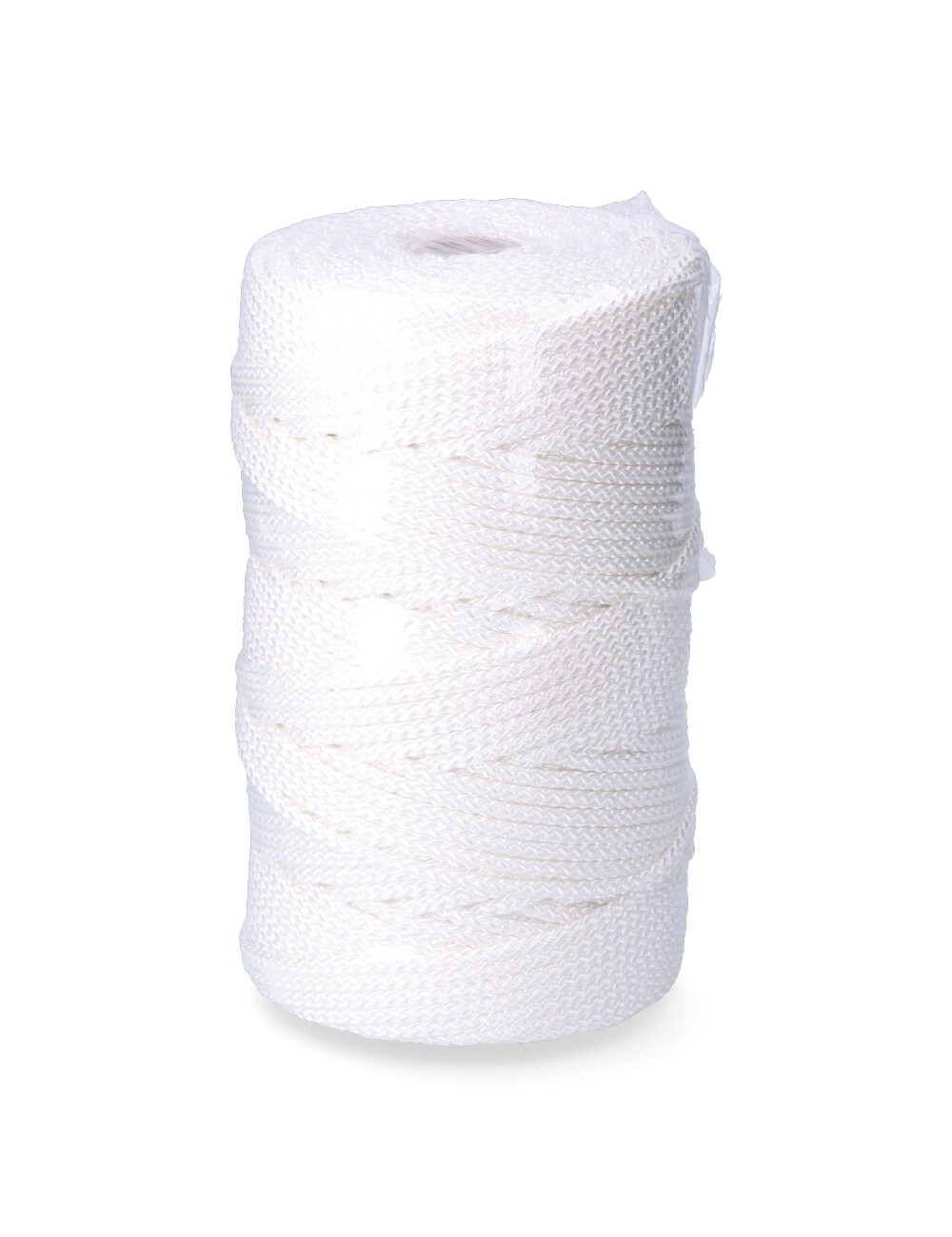 Cordón trenzado poliéster granete blanco, calibre 5 mm x 200 m