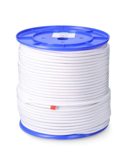 Cuerda de goma elástica blanca poliéster calibre 6 mm x 200 m