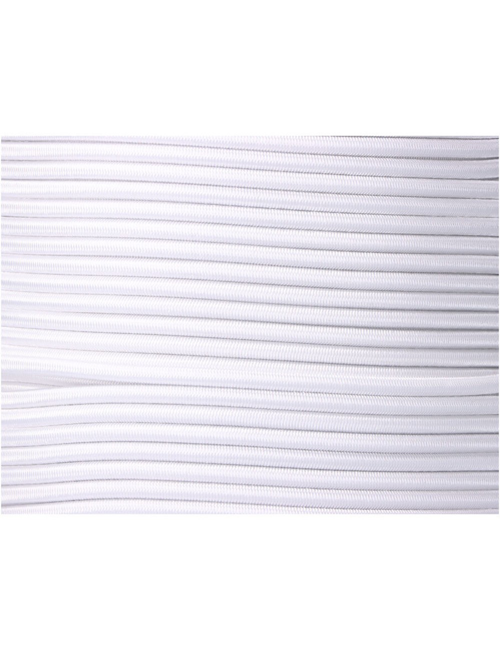 Cuerda de goma elástica blanca poliéster calibre 6 mm x 200 m