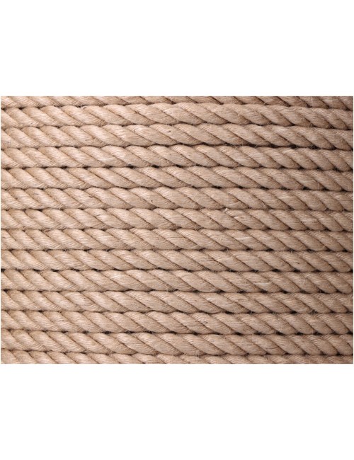 Cuerda yute natural 3 cabos calibre 16 mm x 100 m