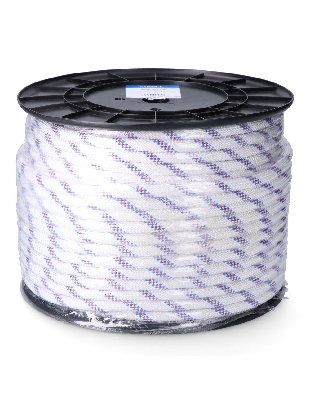 Cuerda driza trenzado poliéster blanco distintivo, calibre 14 mm x 100 m