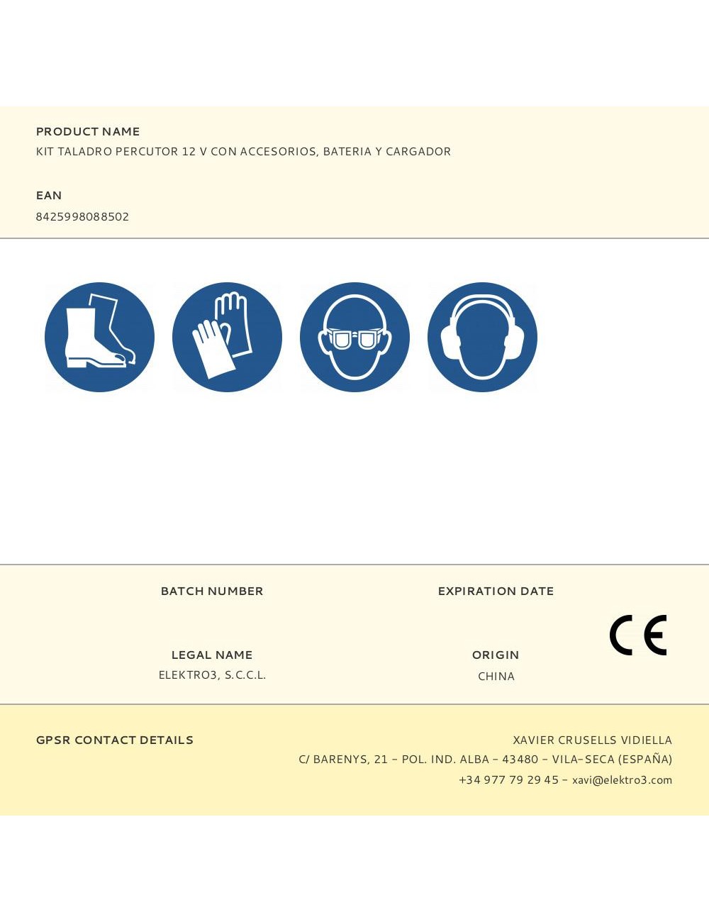 Kit taladro percutor 12 v con accesorios, bateria y cargador