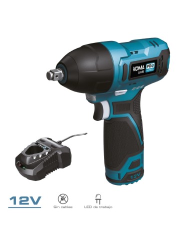 Kit llave de impacto 12 v con bateria y cargador