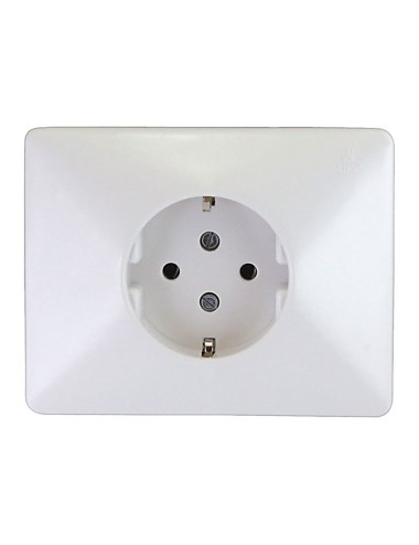 Base enchufe 2p+tt schuko 25a 380 v~ blanco