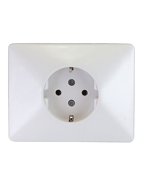 Base enchufe 2p+tt schuko 25a 380 v~ blanco