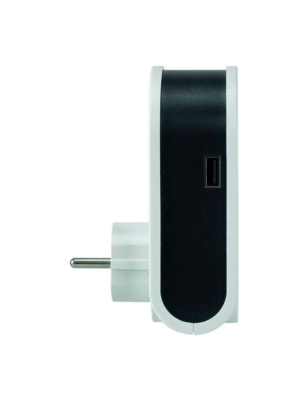 Adaptador 3 conectores usb + 1 usb a + 1 toma schuko 16a 250 v~ blanco