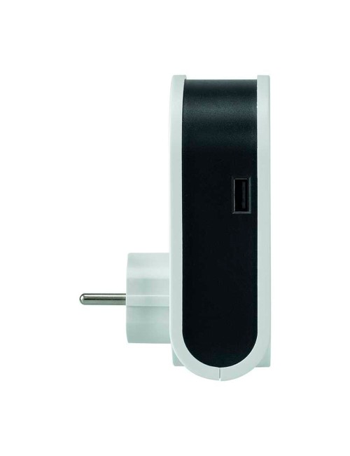 Adaptador 3 conectores usb + 1 usb a + 1 toma schuko 16a 250 v~ blanco