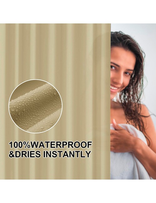 Cortina de baño basic beige 180 x 180 cm