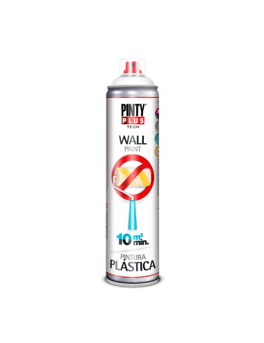 Pintura plástica spray interior ral 9016 blanca mate 600 ml