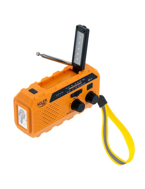 Radio solar con manivela ad 1197, 15,5 x 5 x 8 cm