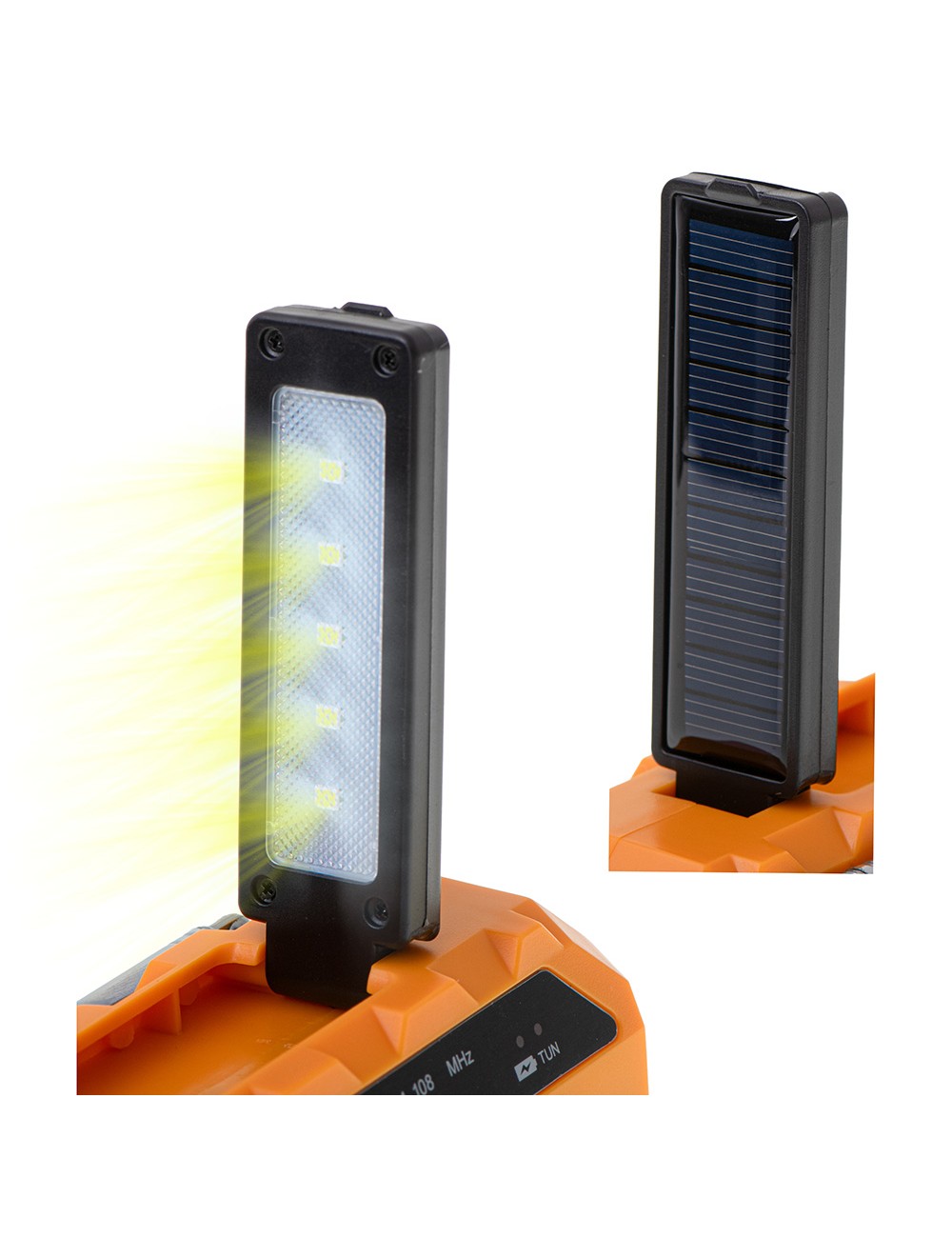 Radio solar con manivela ad 1197, 15,5 x 5 x 8 cm