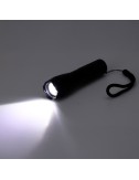 Linterna led aluminio 12,5 cm, con zoom, 3 x aaa (no incluidas), negra, 125 x 30 x 30 mm