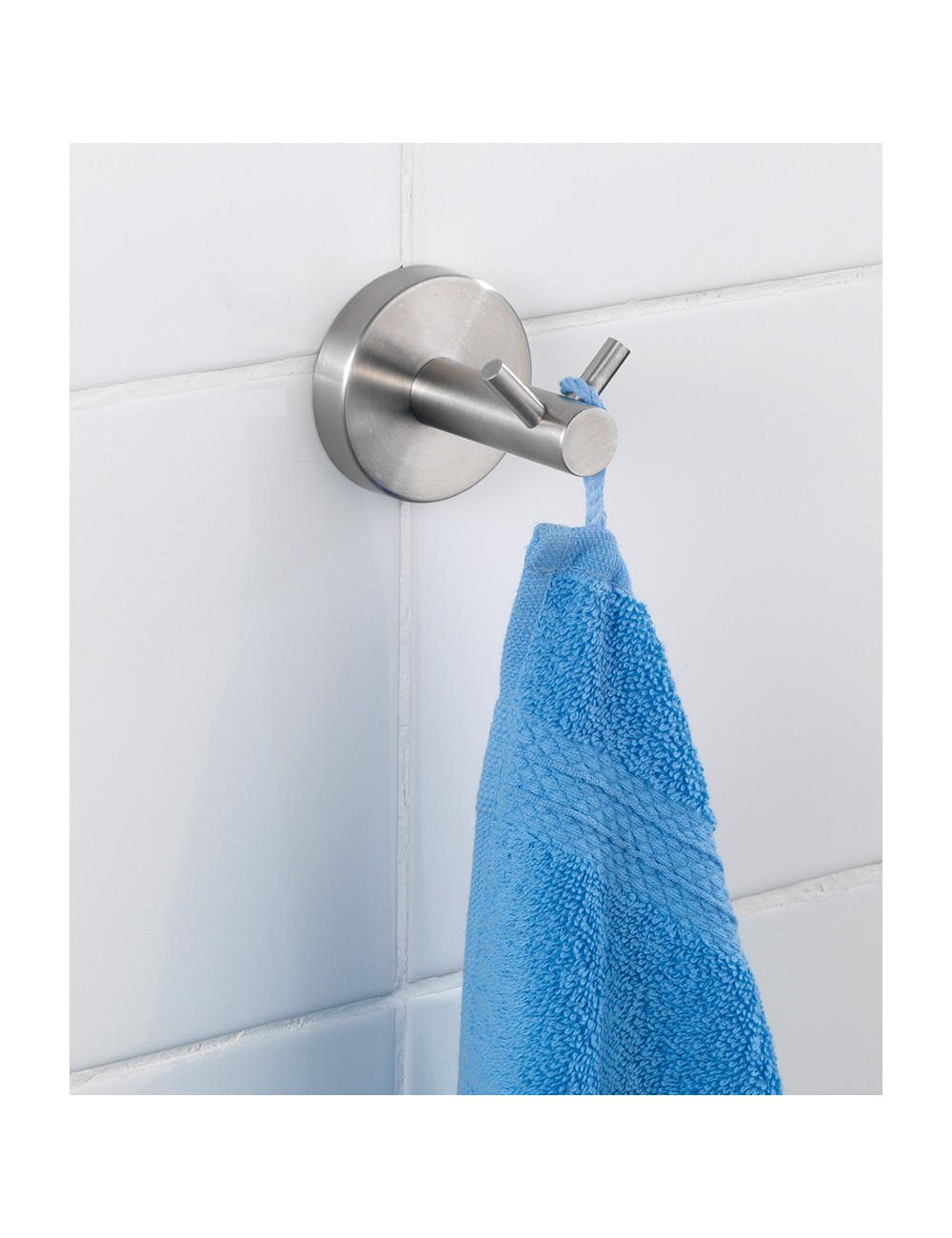 Percha doble bosio de acero inoxidable