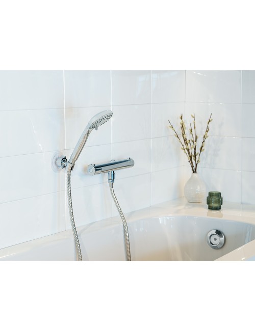 Conjunto de ducha basic, cabezal 5 funciones + manguera 150 cm