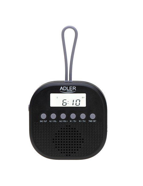 Radio fm resistente al agua ipx4 ad 1912, 9 x 9 x 2,5 cm