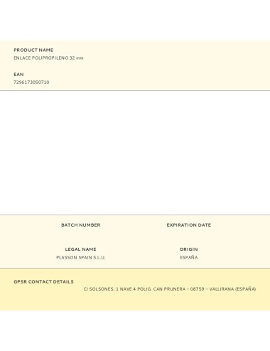 Enlace polipropileno 32 mm