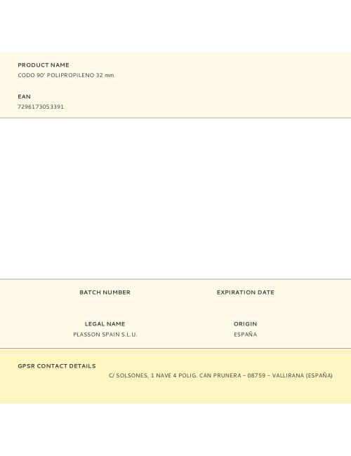 Codo 90° polipropileno 32 mm