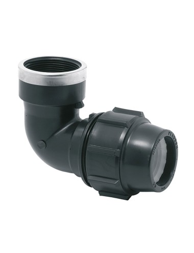 Codo mixto 90° rosca hembra polipropileno 25 mm x 3/4"