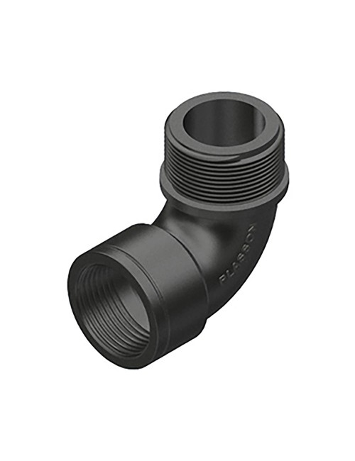 Codo 90° rosca macho/hembra polipropileno 1/2"