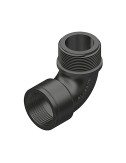 Codo 90° rosca macho/hembra polipropileno 1"