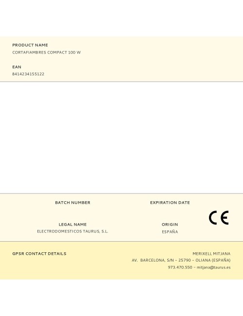 Cortafiambres compact 100 w