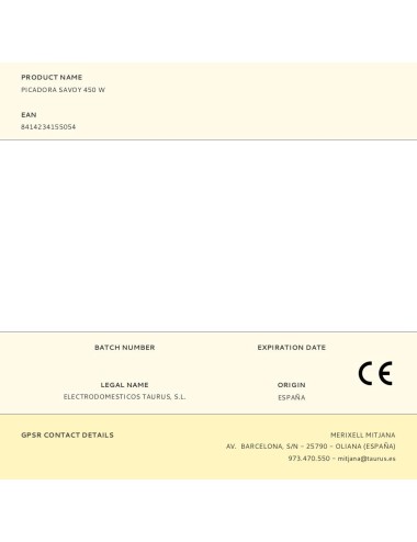 Picadora savoy 450 w