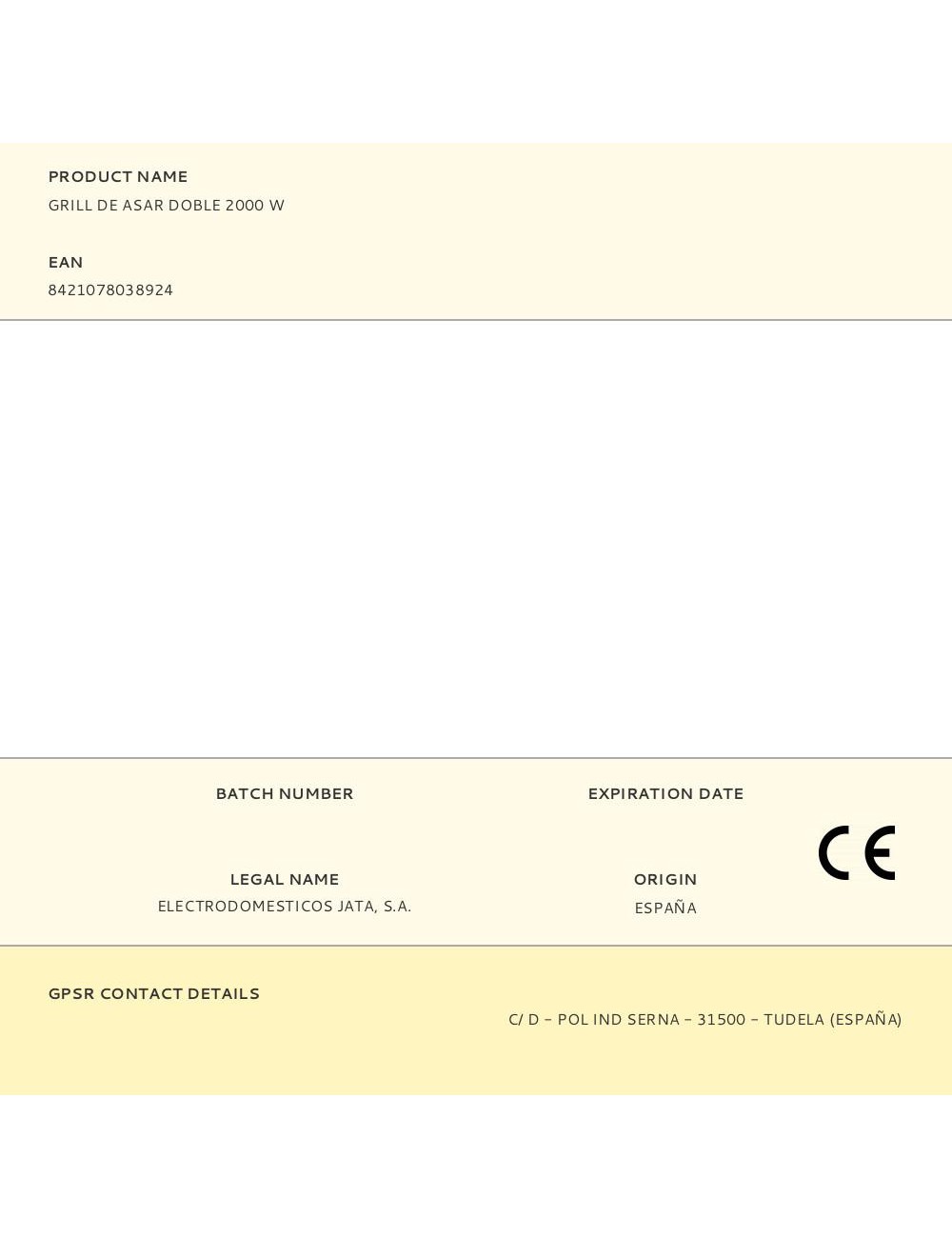 Grill de asar doble 2000 w