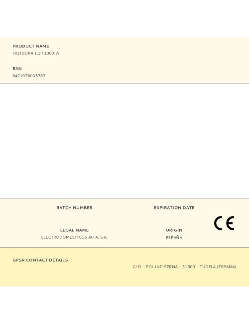 Freidora 1,3 l 1000 w