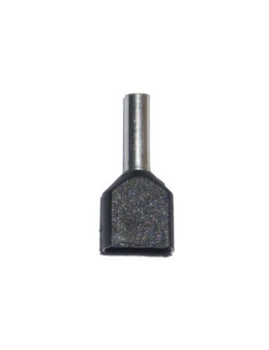 Puntera aislada 01,50 mm, doble, negra, 100 uds