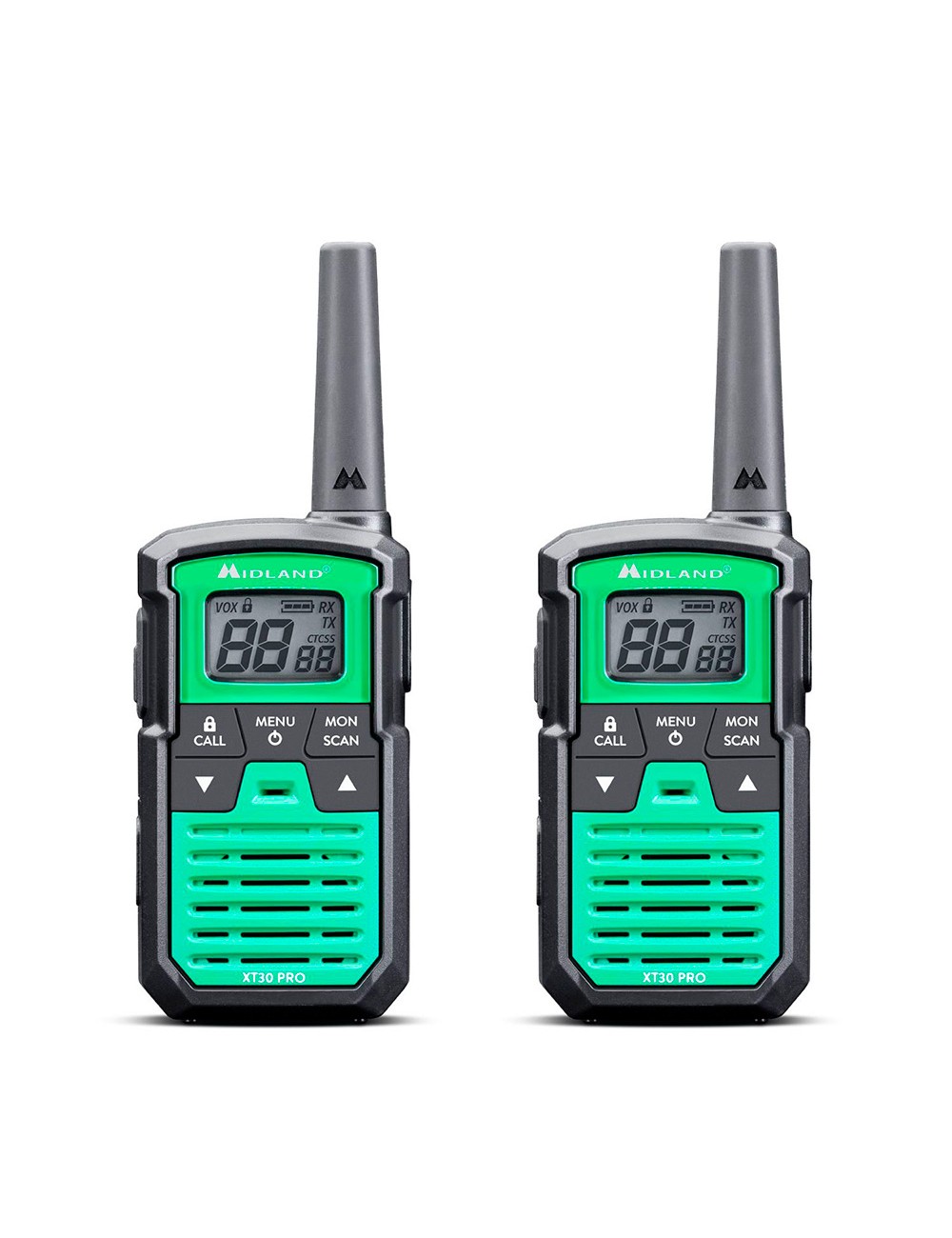 Walkietalkies xt-30 pro c1463, 16 canales pmr446, verdes
