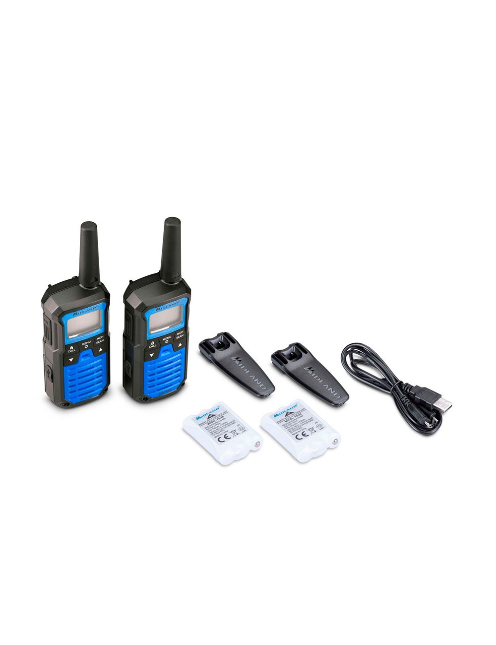Walkietalkies xt-50 pro c1464, 16 canales pmr446, azules