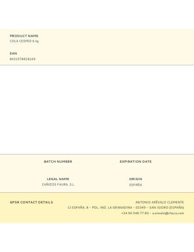 Cola especial para césped artificial bote 6 kg