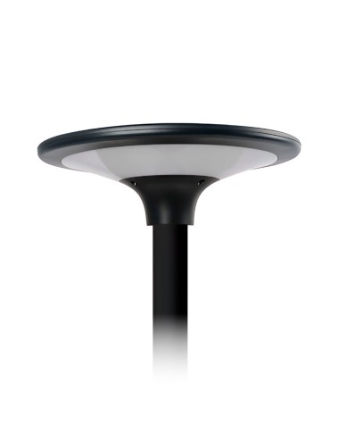 Luminaria solar led negra, ip65, 20 w 2300 im 4000 k