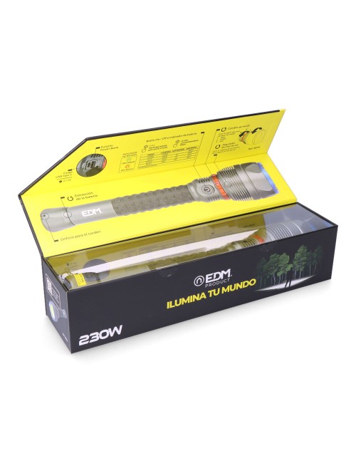 Linterna led de largo alcance 23000 lm