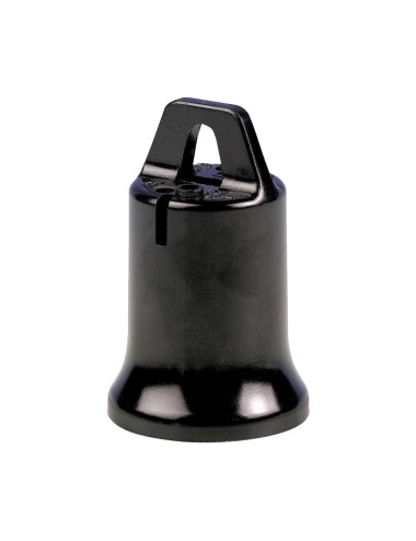 Portalámparas e-27 "provisional de obra" negro