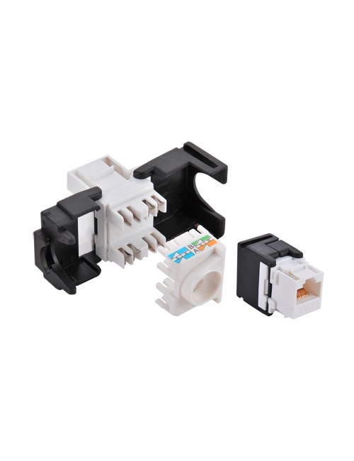 Conector hembra rj45 utp cat.6 keystone 180°