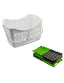 Cesto rigido con 24 pinzas 19 x 14,5 x 11 cm