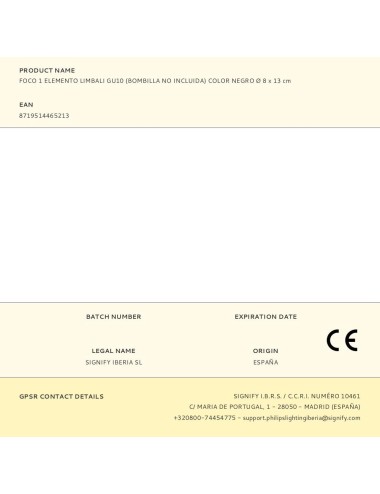 Foco 1 elemento limbali gu10 (bombilla no incluida) color negro ø 8 x 13 cm