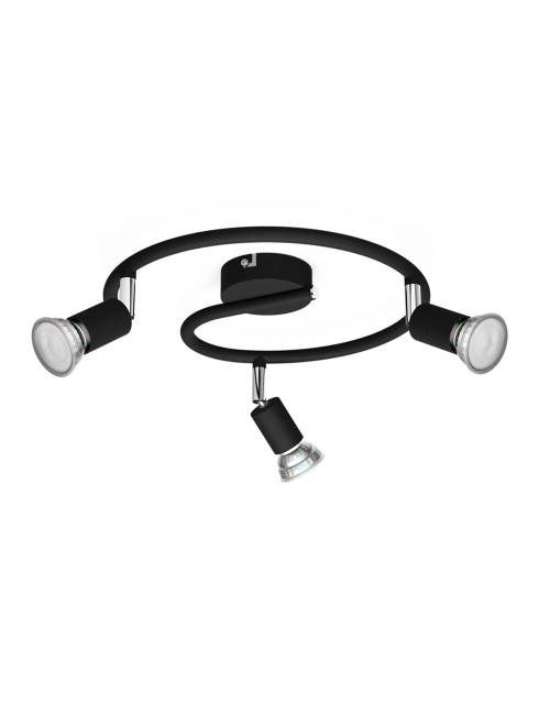 Foco 3 elementos limbali gu10 (bombilla no incluida) color negro ø 29,3 x 13 cm