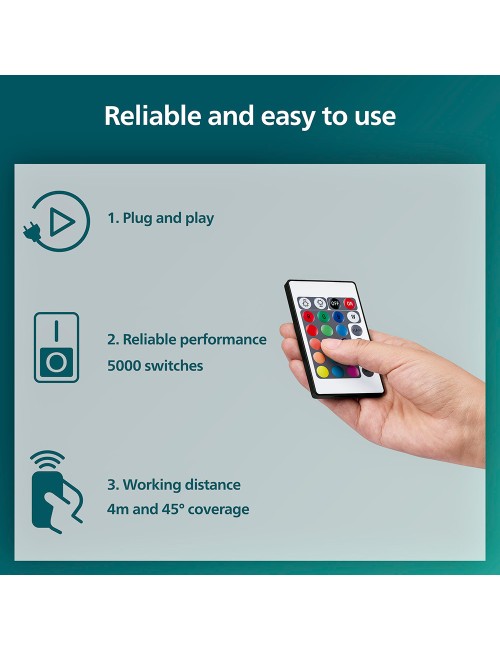 Tira led rgb con mando ip20, 5 m