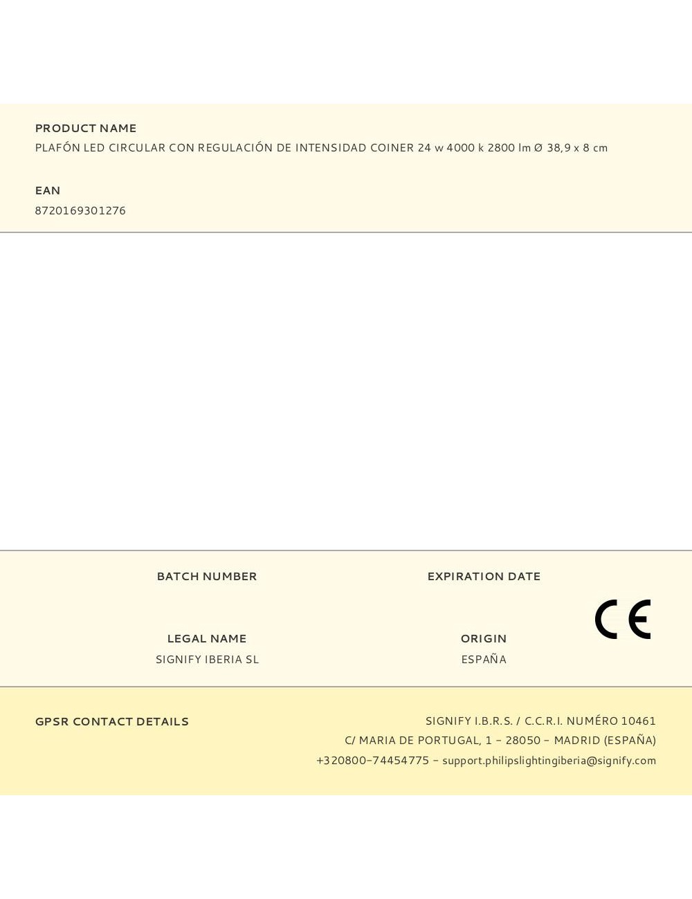 Plafón led circular con regulación de intensidad coiner 24 w 4000 k 2800 lm ø 38,9 x 8 cm