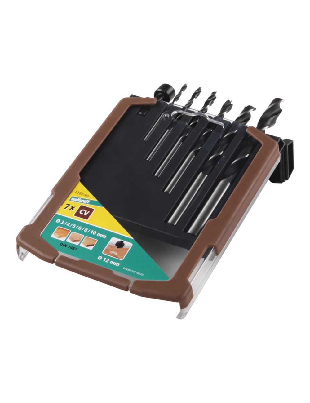 Broca para madera, juego de 7 piezas, ø3,00 - ø10,00mm