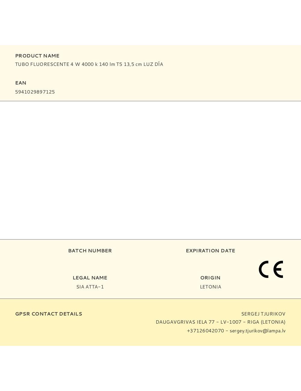 Tubo fluorescente 4 w 4000 k 140 lm t5 13,5 cm luz día